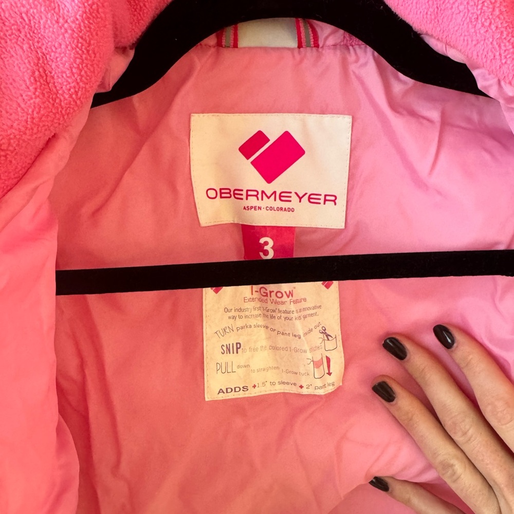 Obermeyer, Size 3, Grow-with-me, Hot Pink, Ski Jacket. - Picture 4 of 6